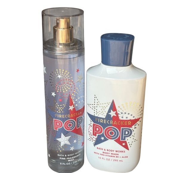 Bath & Body Works FIRECRACKER POP Set Fine Fragrance Mist Body Wash 2pc - Picture 1 of 6